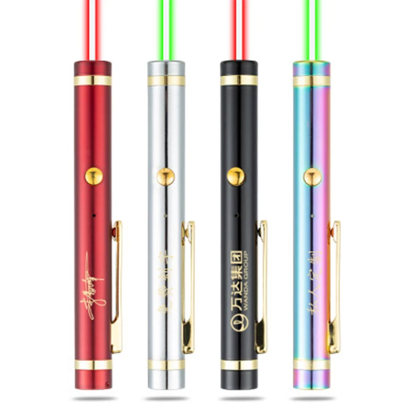 
USB Rechargeable Laser Flashlight Red and Green Laser Beam Laser Pointer Engineering Command 