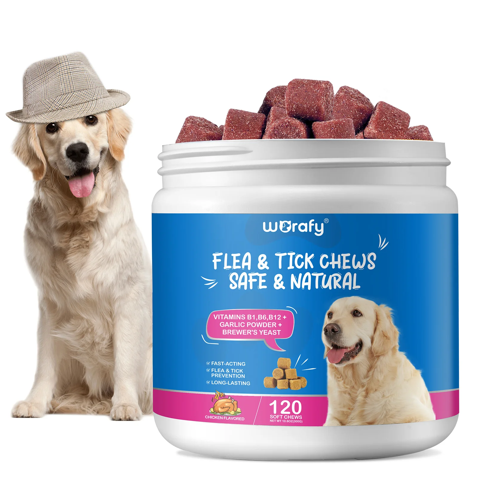 WORAFY safe natural B1 B6 B12 vitamins dogs pet health care supplements,flea and tick pills for dogs pet supplement deworm