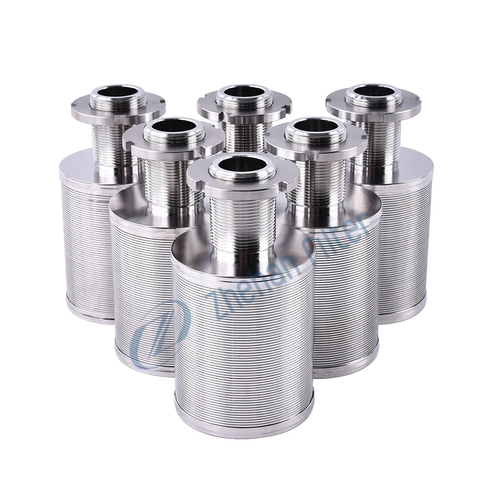 100 micron stainless steel 304 316 316l johnson filter tube wedge wire water treatment filter nozzle