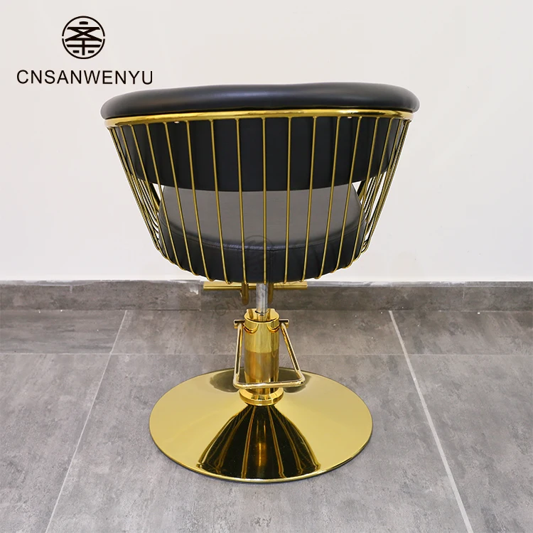 wholesale beauty hair salon styling chair beauty salon furniture leather gold hairdressing barber chair for salon