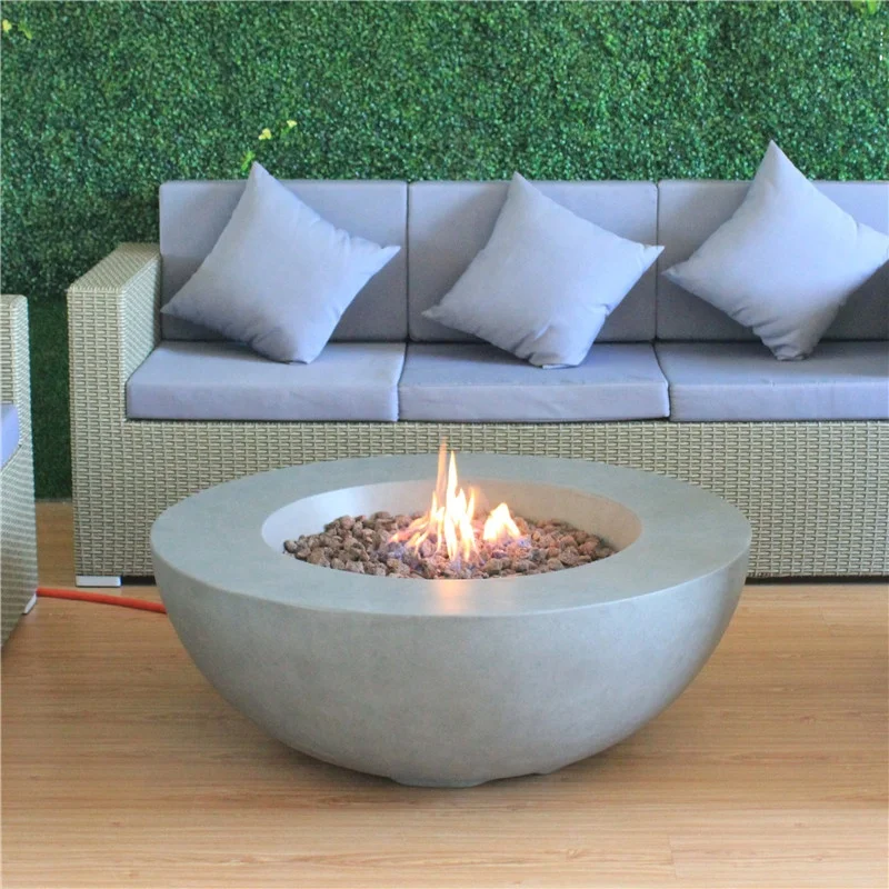 Outdoor Gas Table Top fire pit bowl for Backyard Furniture Patio Life