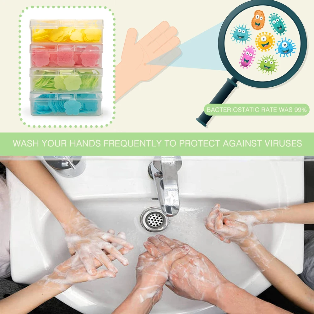 New Mini Disposable Hand Washing Soap Paper Travel Soap Sheet Paper Laundry Soap Sheet