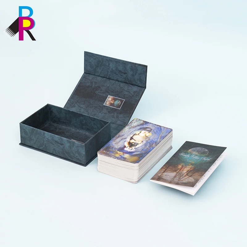Custom Full Colors Printing Card Manufacture Holographic Cartas de Tarot Classic 78 Tarot Cards Decks With Magnetic Box