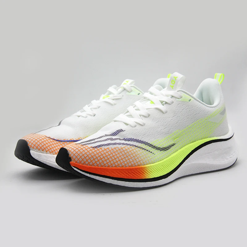 2024 Custom Logo Trail Zapatos Carbon Fiber Plate Run Lightweight On Cloud Manufacturer Breathable ETPU Sport Running Shoes Men