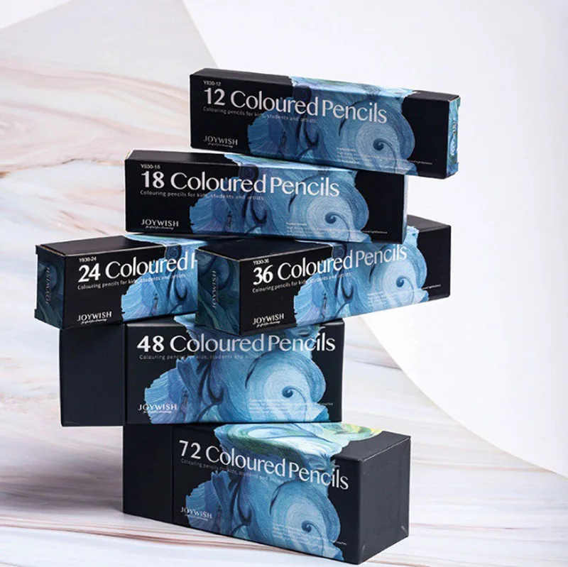 12 18 24 36 72 Colors 7 Inch  Painting Pencil Set Non-Toxic Hexagonal Wooden Colored Pencils Set for School Use