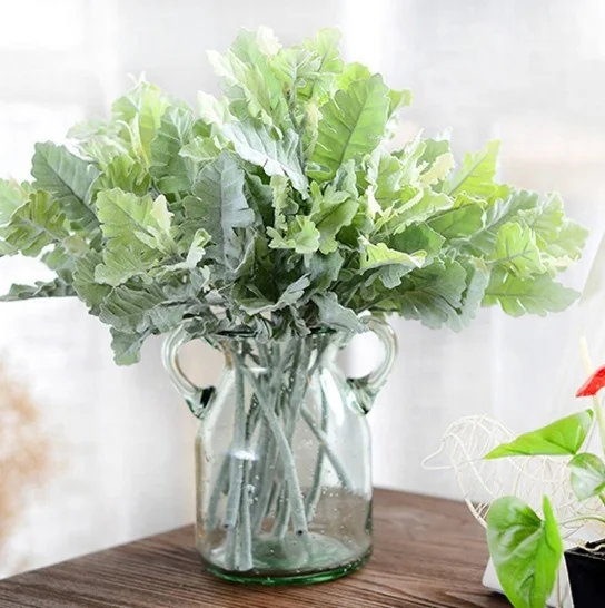 FC7510 искусственные растения Senecio cineraria Dusty Miller greenery