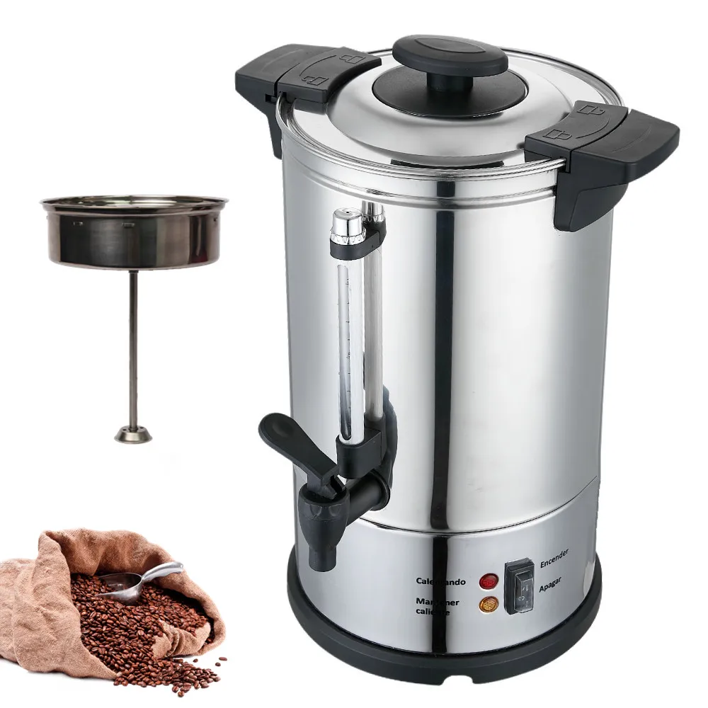 10 Liter Stainless Steel Espresso Retro Coffee Maker Machine Filter Basket Electric Tea Boiler Machine