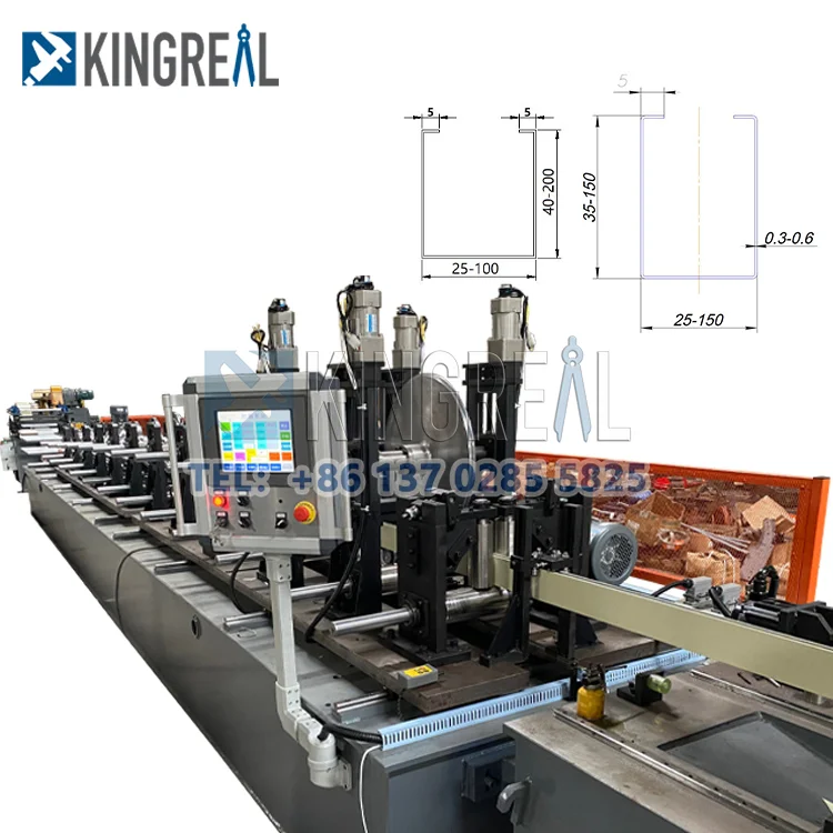 Full Automatic Baffle Ceiling Roll Forming Machine Width Adjustable CU Channel Making Machine Metal Ceiling Machine