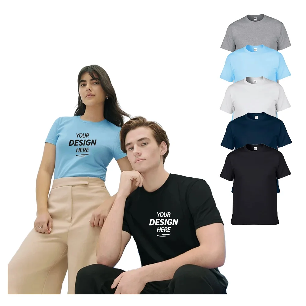 BYHA00 Manufacturers 100% Cotton 205GSM Custom Blank Sublimation Clothes Plain Wholesale Cheap T-shirt