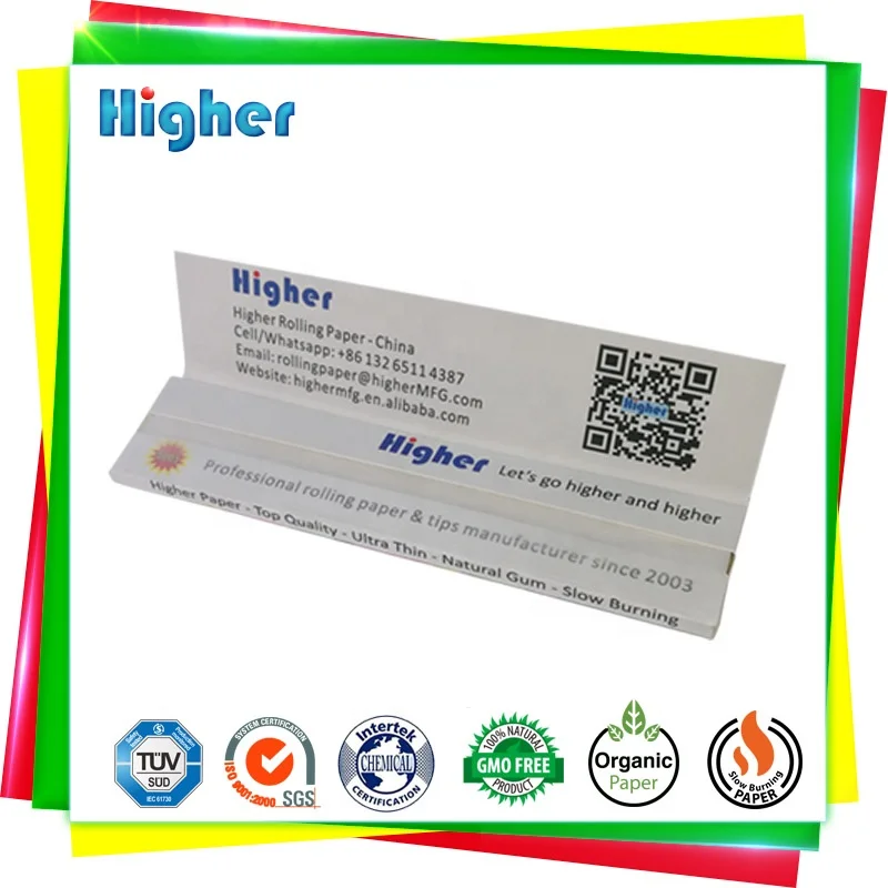 Custom Smoking Rolling Paper Design your own premium thin rice rolling paper smoking skin