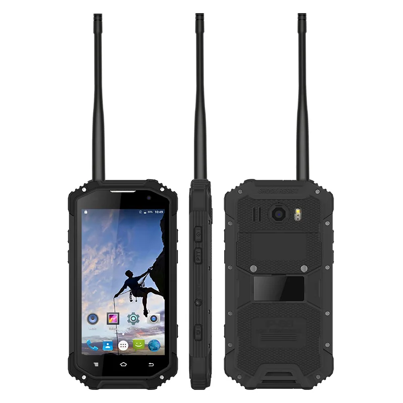  UNIWA W3 4 7 дюймовым экраном IP68 Водонепроницаемая метка Диапазона UHF/VHF иди и болтай Walkie Talkie “иди смартфон с NFC Android аппарат не привязан к оператору сотовой связи 3 Гб оперативной памяти 32 встроенной 1 Вт UHF