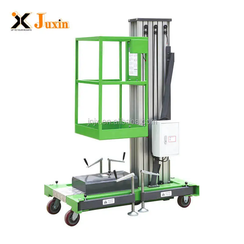 4-14m Single Mast Electric Aerial Aluminum Man Lift Single Person Elevator electric man lift