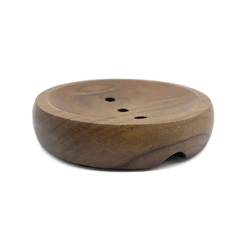 2024 Manufacturer Directly Sales Custom Handmade Bathroom Walnut Custom Wooden Soap Dish Soap Box