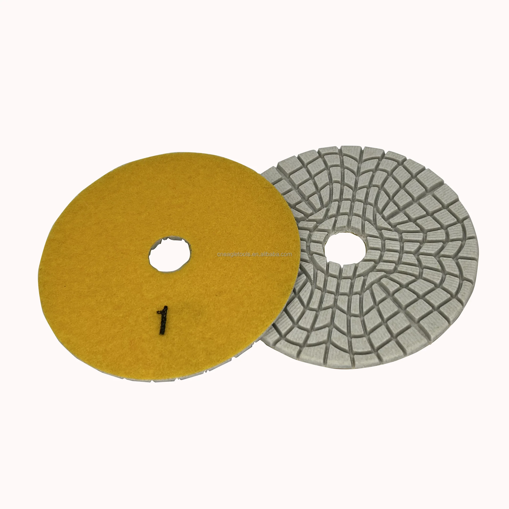 Marble granite quartz Stone tools wet 100mm 3 step Polishing pads 4 Inch  three Steps Diamond water Polishing Pads