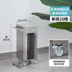 best selling Medical Hospital Stainless Steel Patient File medicine emergency Trolley Plastic ABS Medical  history clip trolley