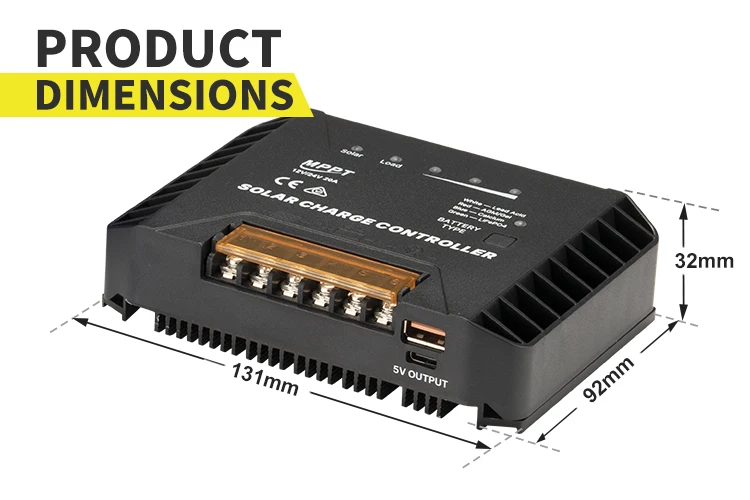 12V 24V 20A Solar MPPT Controller Solar Panel Regulator Battery MPPT Controller