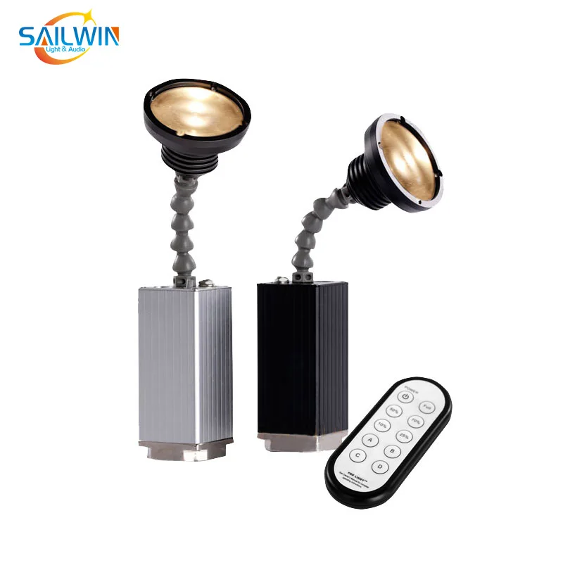 Sailwin 10W ZOOM WW/CW Battery Powered LED Pinspot Light With Magnetic And Remote Control For Disco Wedding