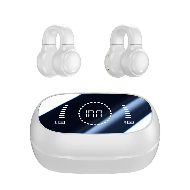 Bluetooth Headset Ear Clip Private Mold Digital Display Ear Clip Wireless Headset tws Not in Ear New audifonos bluetooth
