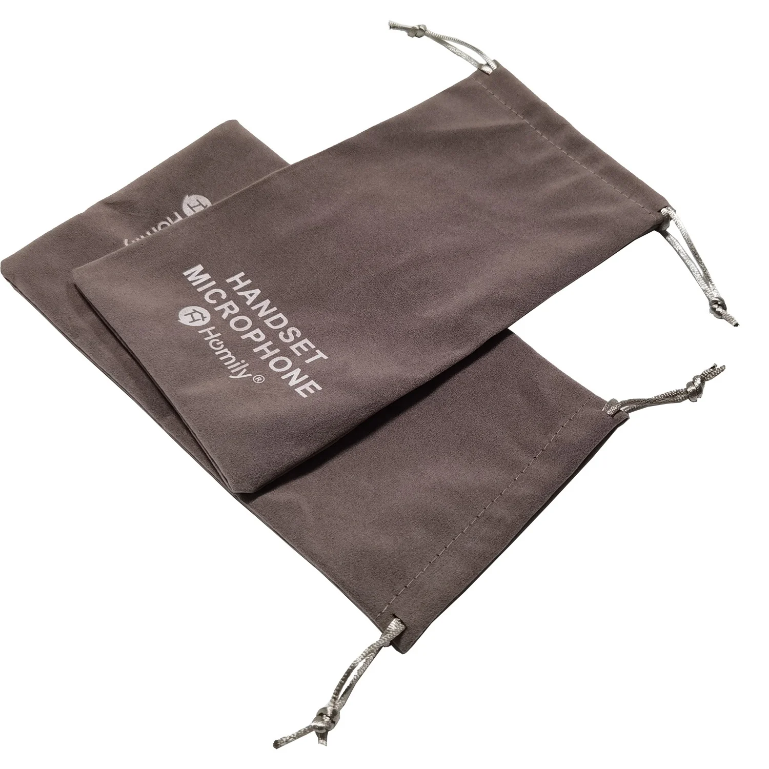 Wholesale Brown Drawstring Gift textile packaging Dust bags display stand suede jewelry pouch velvet bag