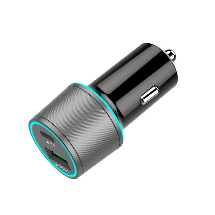 
Fast Charging 2 Port USB PD QC3.0 36W Charger Travel USB Adapter Car Charger for Mobile Phone 