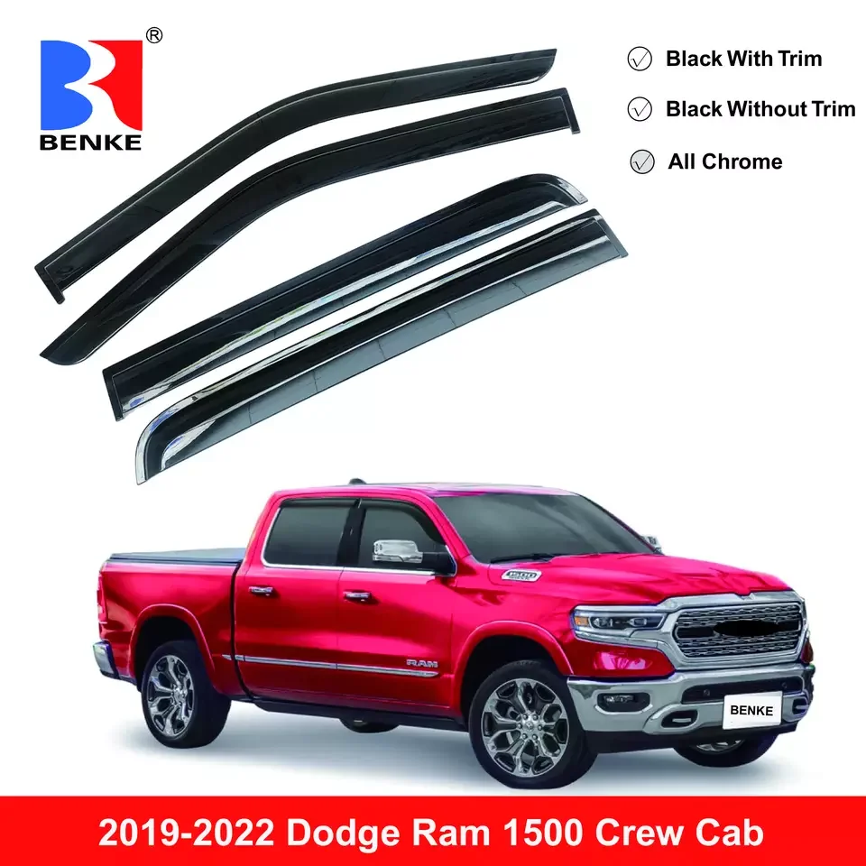 Автомобильные аксессуары для DODGE RAM 1500 экипажная кабина 2009-2018 2019-2022 оконный козырек на вентиляционное отверстие ветрозащитные дефлекторы погоды защита от