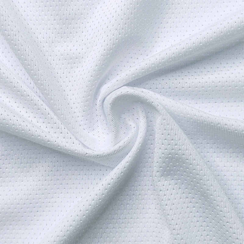 Polyester Spandex Breathable Stretch Sport Mesh Knit Fabric For Sports T-shirt Lining