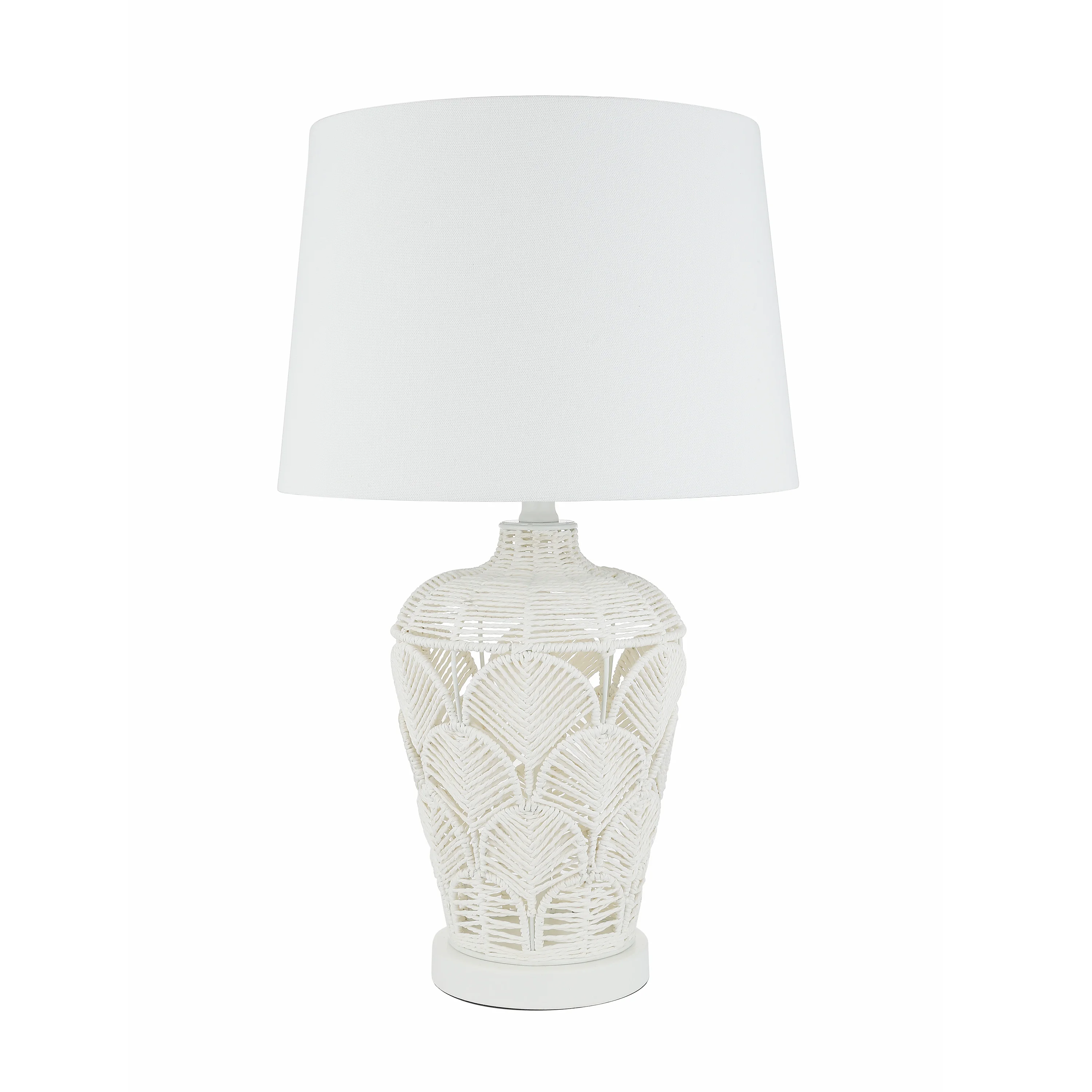 Funky Fabric White Vase Decor Home Table Lighting Natural Paper Art Table Lamp