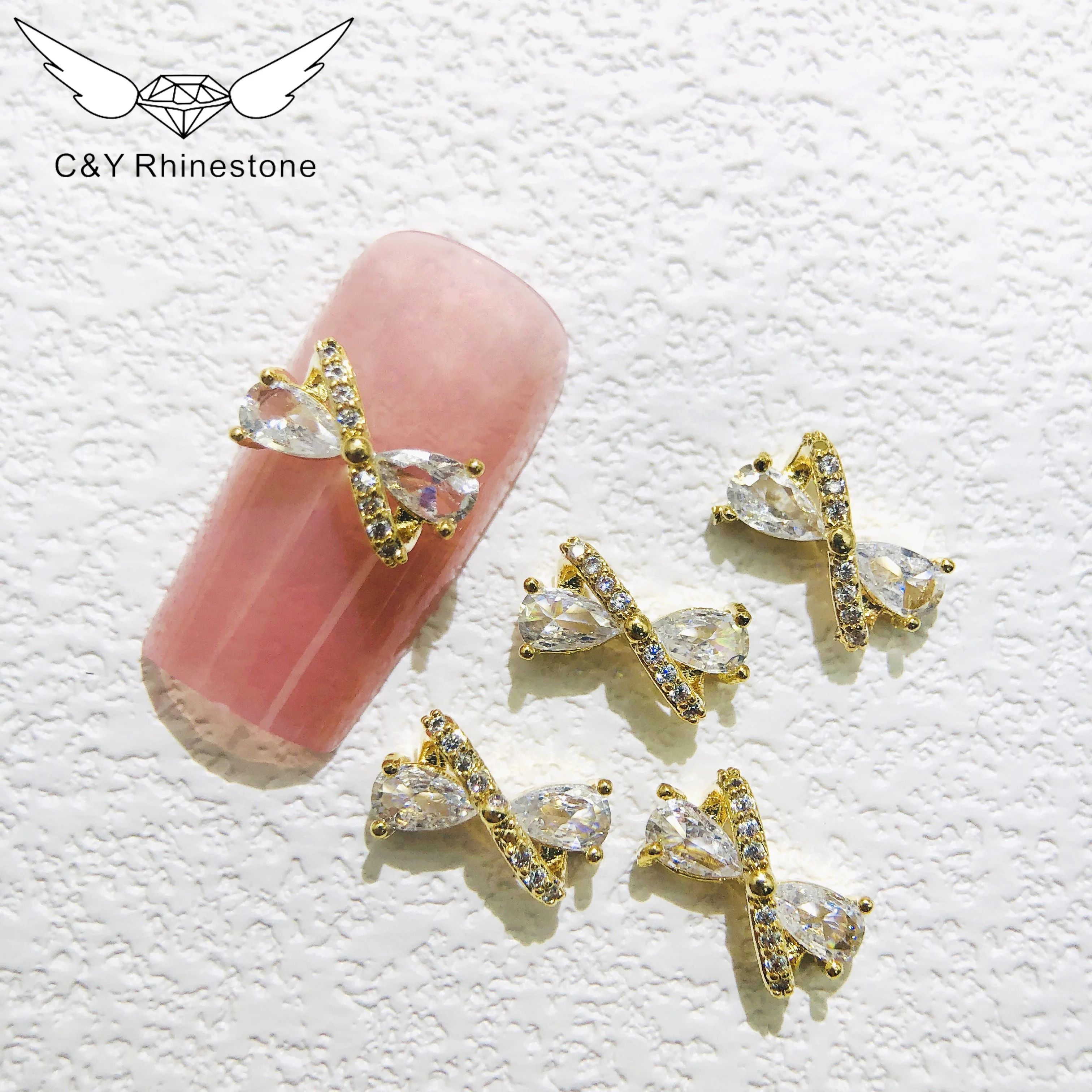 CY Nail Art designer 3d Jewelry Alloy Zircon Fingernail Luxury Accessories Planet Nail Charms
