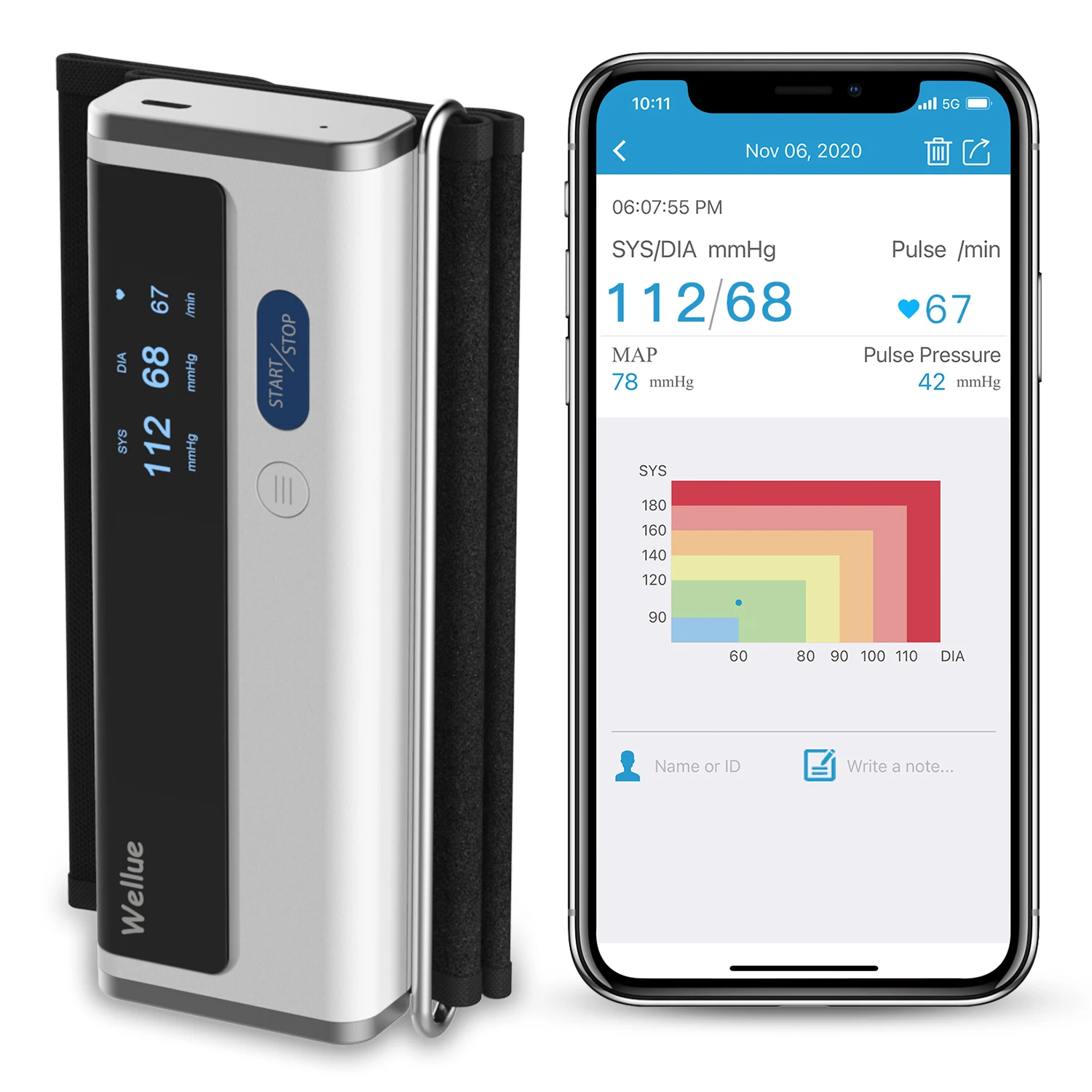 
Цифровой прибор для измерения артериального давления Wellue, анероидный сфигмоманометр 