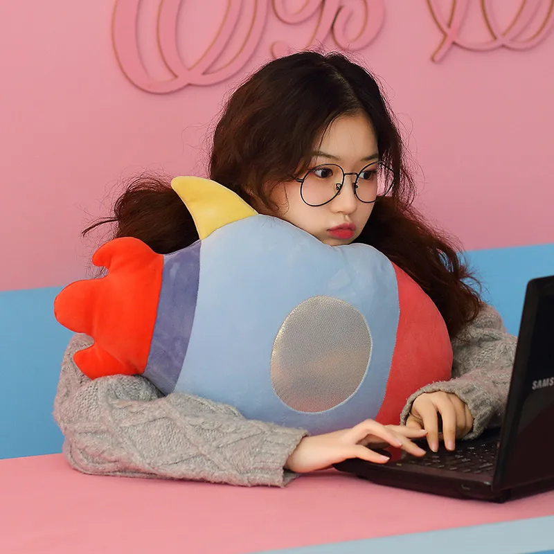 
Creative pillow rocket star earth airship plush toys baby home plush pillow children room window decoration 