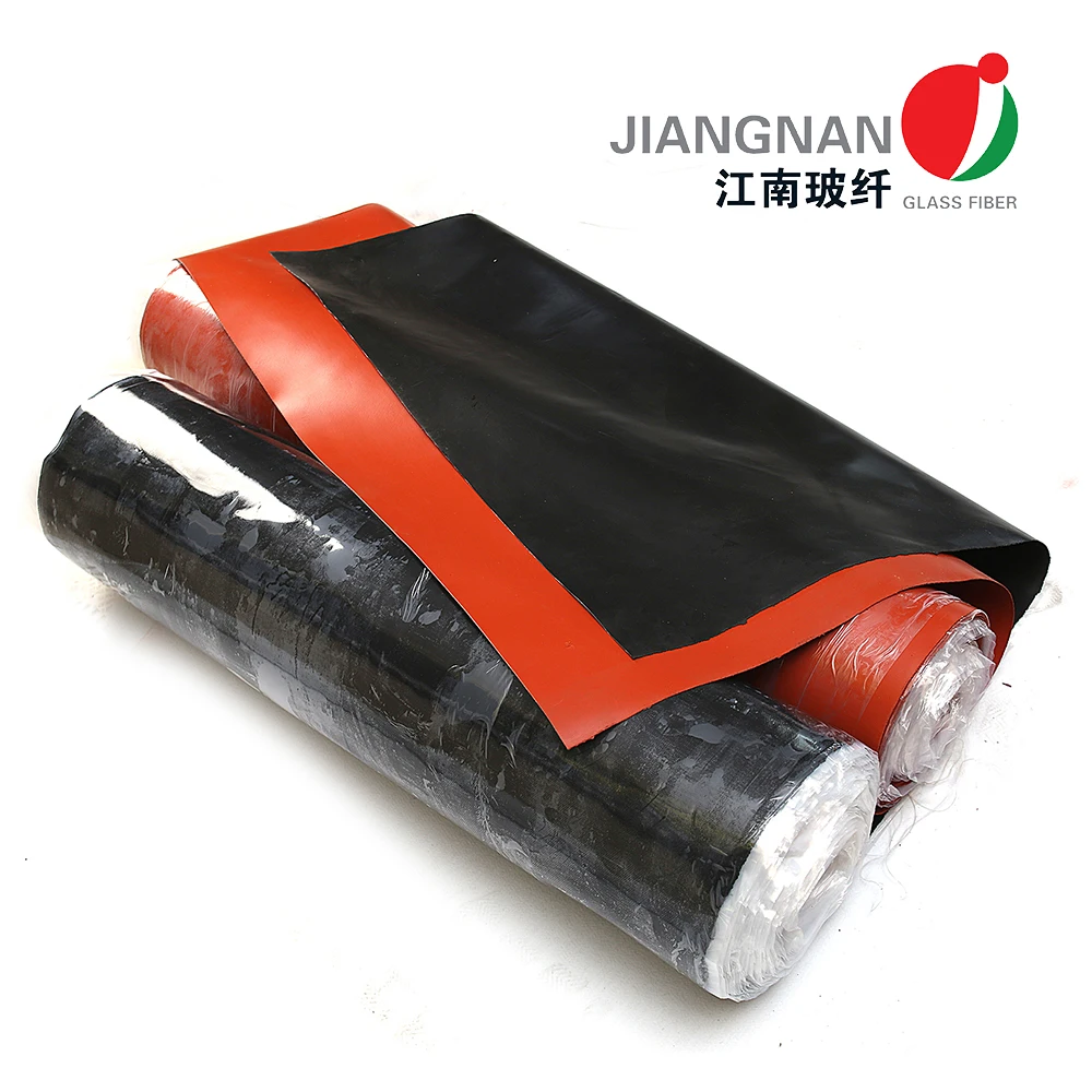 Heat Protection Fluororubber Fiberglass Fabric with Wired Fiberglass Fabric