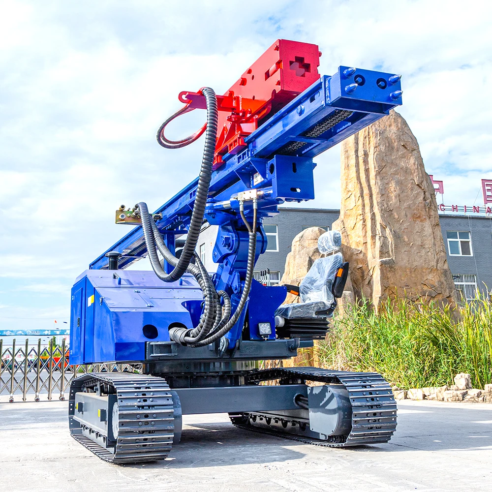 Hengwang  Hydraulic Solar Air Crawler Photovoltaic Electric Pile Driver Machine