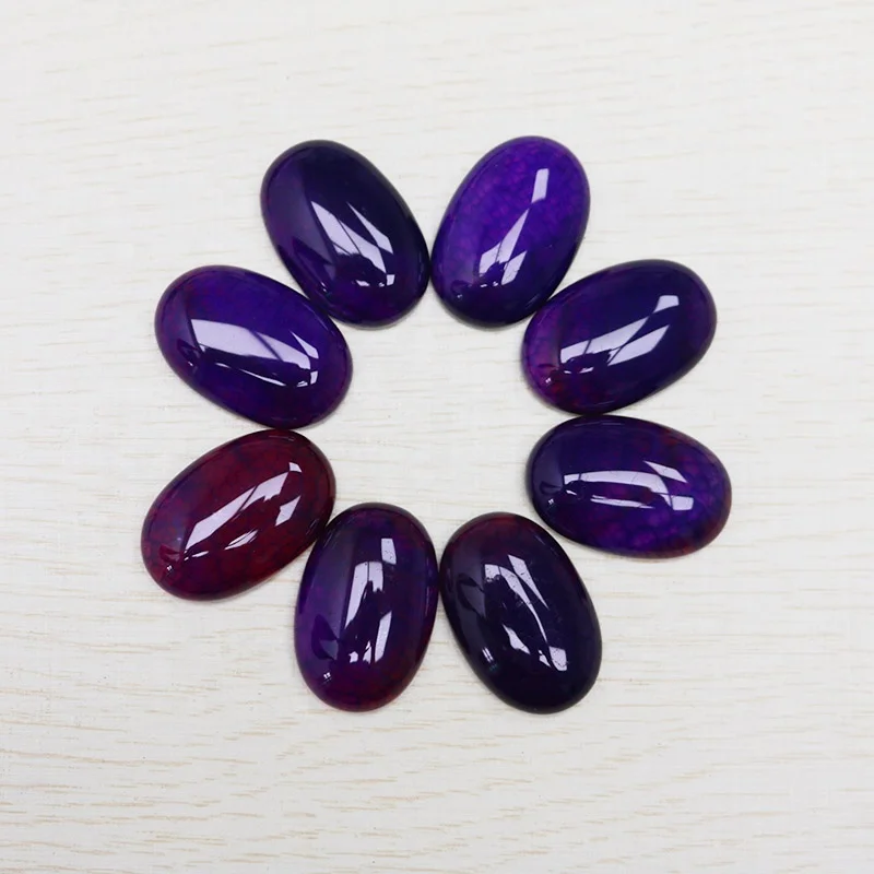 Natural Stone Flat Bead 20x30mm No Hole Dragon Veins Agates Oval CAB Cabochon Stone  for Jewelry Making Accessories