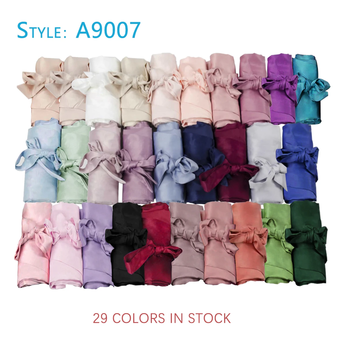 
In stock fast shipping Lace sleeve Silk Robe 