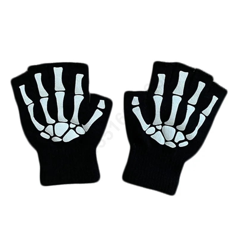 Модные зимние варежки мягкие перчатки на полпальца теплые без пальцев