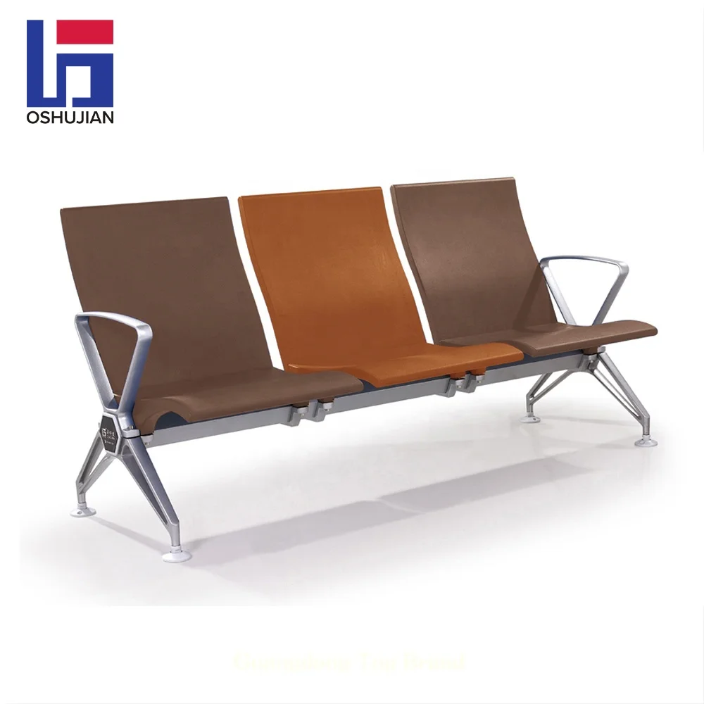 Airport reception 5 seater waiting room chair injected pu seats