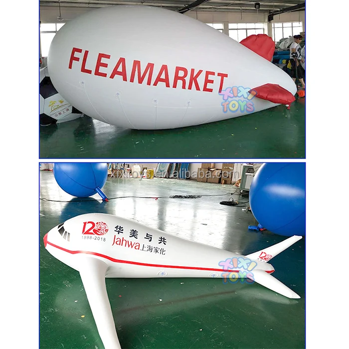 XIXI TOYS Outdoor Advertising Custom Inflatable Helium Zeppelin Balloons Inflatable Helium Blimp RC Airship Models