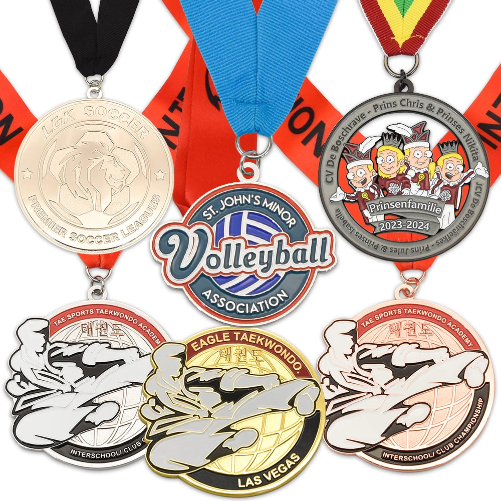 Manufactures Gold Plated Custom Made 3d  Metal Sports Race Award Medals