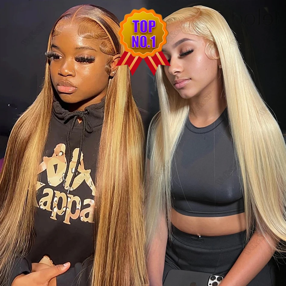 Парики из натуральных волос на фронтальной сетке, 50 дюймов