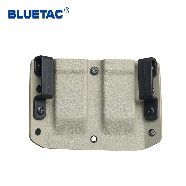 Bluetac Premium Quality Tactical Kydex Double Mag Pouch Fit For Many Popular Gun Modes Inner 9mm Stack Mag Pouch