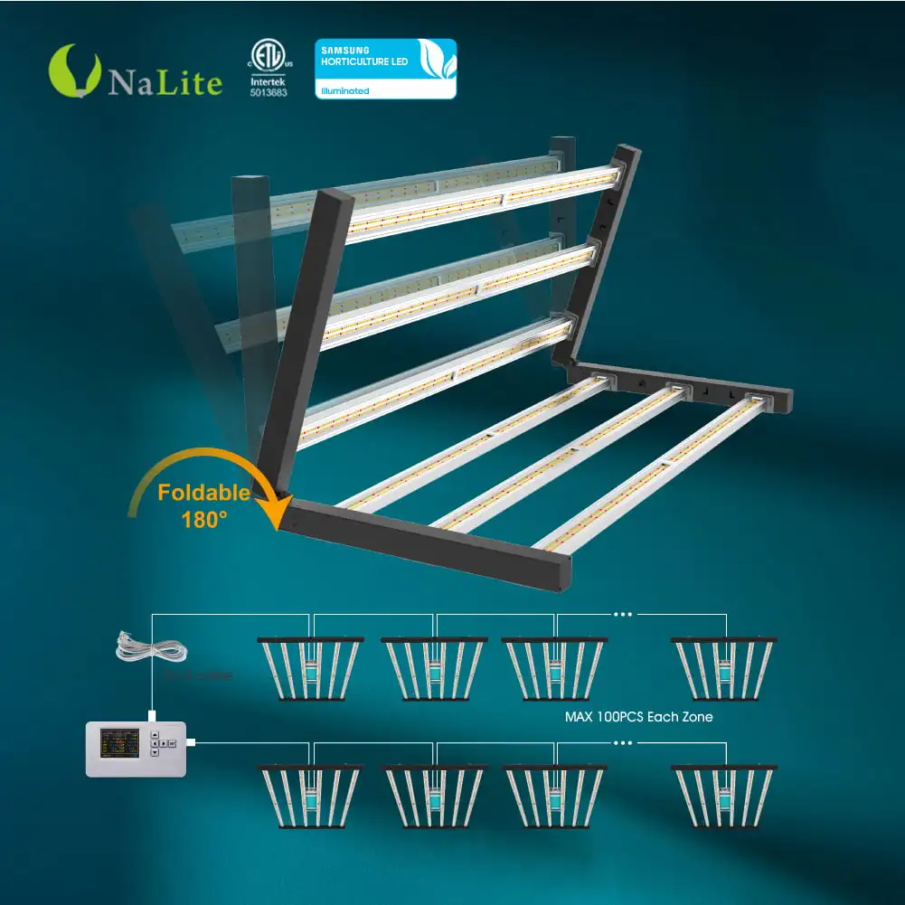 Лучшая Улучшенная УФ светодиодная лампа Nalite для выращивания растений 660 Вт 1000 изменения спектра 2021