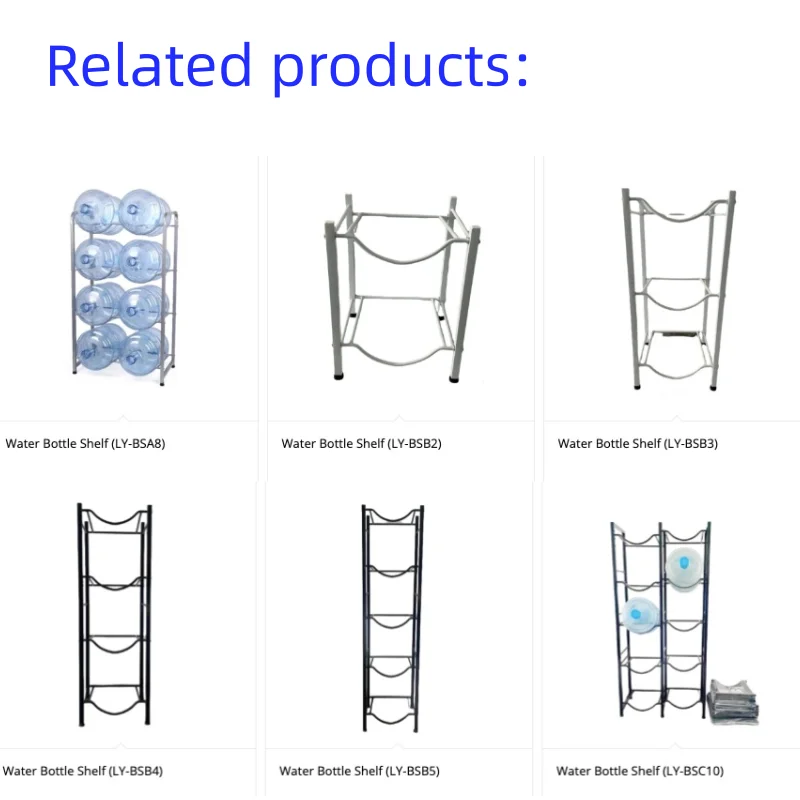 Floor Standing Metal 5 Gallon Water Bottle Jug Storage Display Holder Rack Shelf for Water Cooler Dispenser