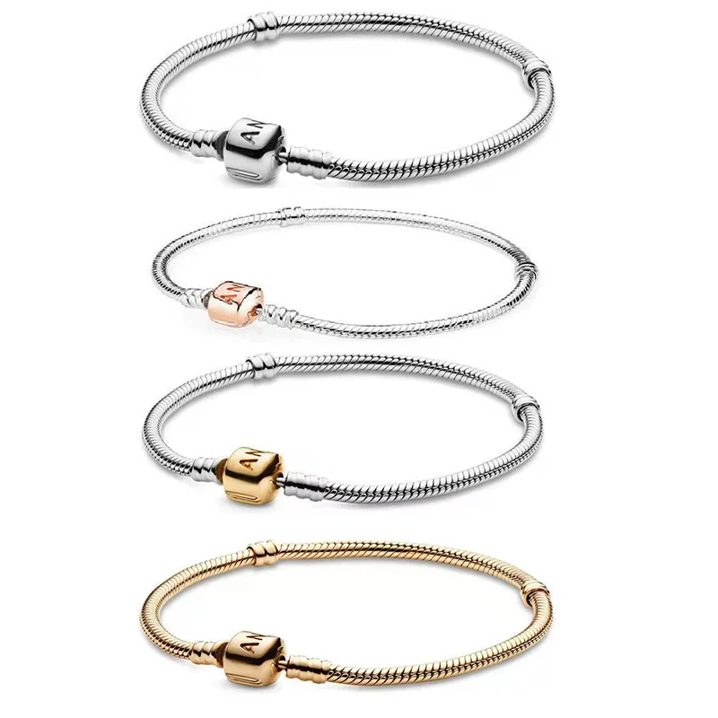 MYF Pulsera de cadena de caja de cuentas redondas de plata de ley 925 argento 925 sterling silver round beads box chain bracelet