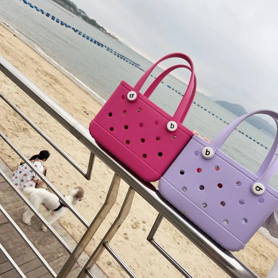 Factory Low Price Wholesale Outdoor EVA Camping Simply EVA Rubber Silicone Tote Bogg Beach Bag Custom Printing EVA Bogg Bag