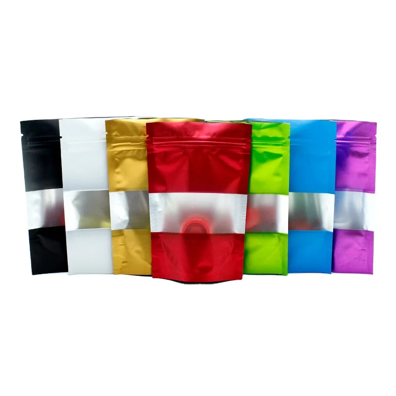  Printed Doypack Zip Lock Plastic Resealable Bag Zipper Stand Up Pouch Smell Proof Custom Ziplock Mylar Packaging for