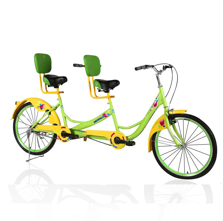 Sightseeing tourist recreational vehicles adult 3 person 24 26 inch beach cruiser tandem bike for sale