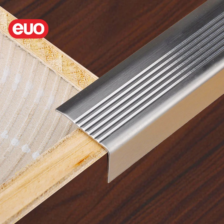 euo stair nosing standard in stainless steel step nosing metal stair nosing for concrete steps