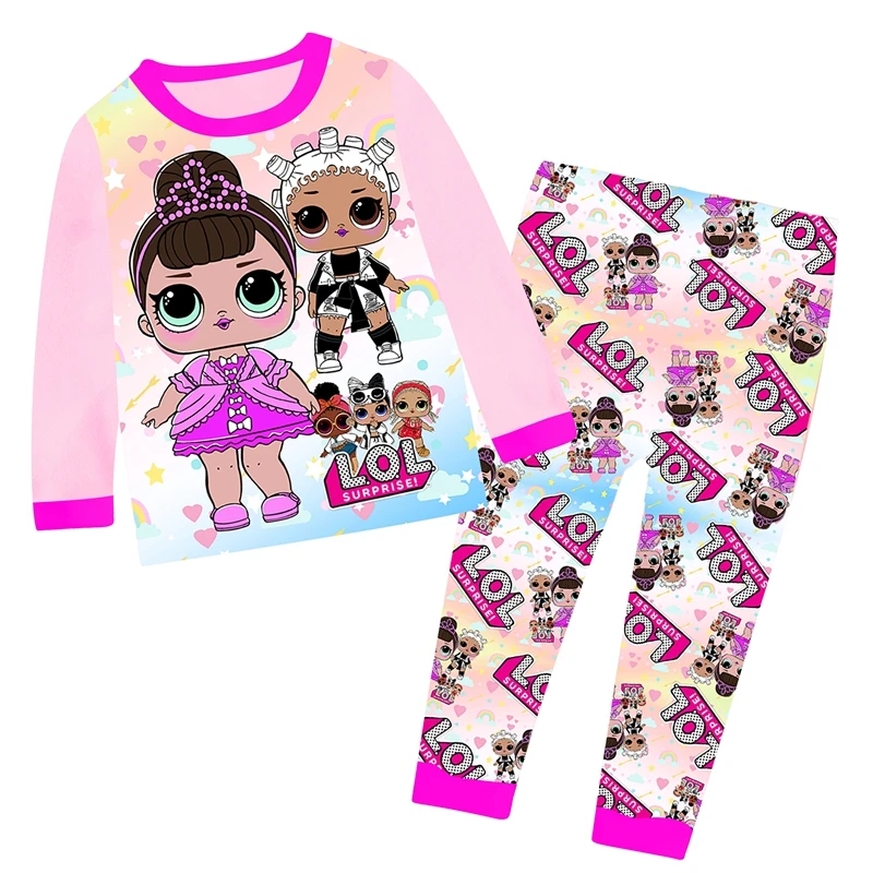 100% хлопковая одежда с принтом в виде маленького малыша комплект одежды для девочки из 2 предметов длинными рукавами футболки и штаны дома отдыха комплекты детей девочек