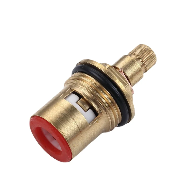 Copper valve core Faucet repair parts Water diverter valve ceramic cartridge Hot and cold water quick opening valve core