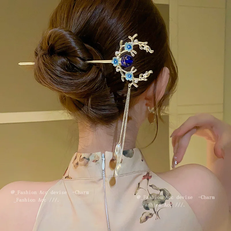Chinese Hair Stick antler flowers  Hairpin Ancient Girls Hair Bun Forks Chopsticks Vintage Hanfu Hair Jewelry
